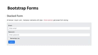 Bootstrap Forms
 