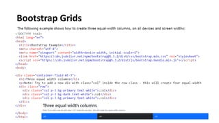 Bootstrap Grids
 