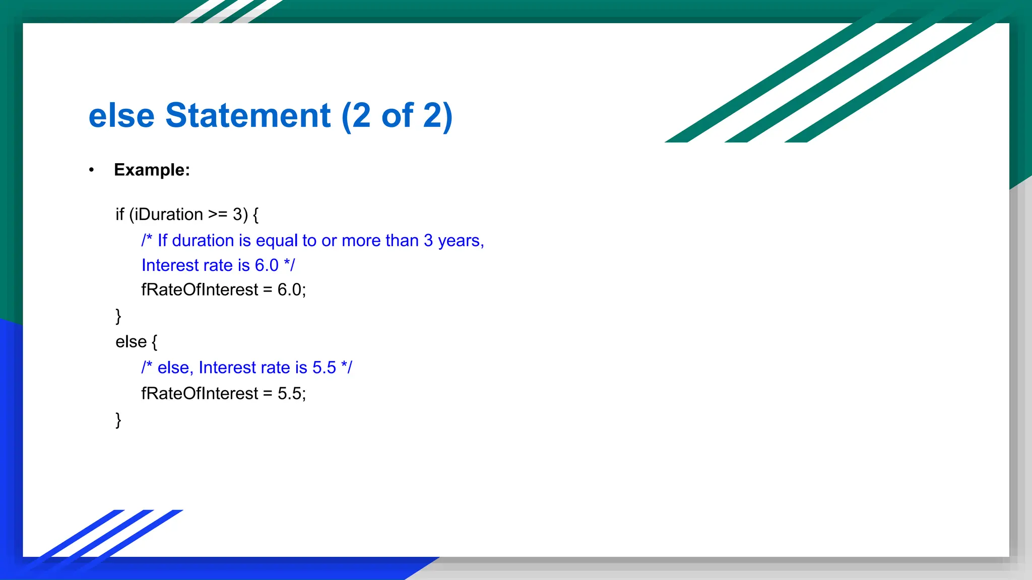 Unit_3A_If_Else_Switch and a if else statment example | PPT