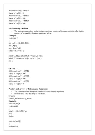 Arrays and function basic c programming notes | PDF