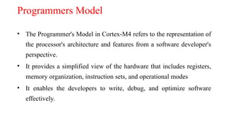 Arm Cortex Programmer Comprehensive Overview of ARM Cortex Architecture and Cortex-M4 ...
