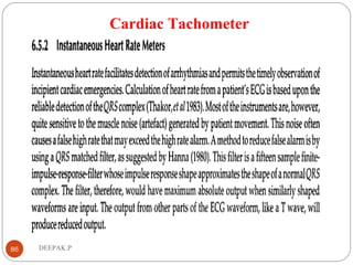 Cardiac Tachometer
86 DEEPAK.P
 