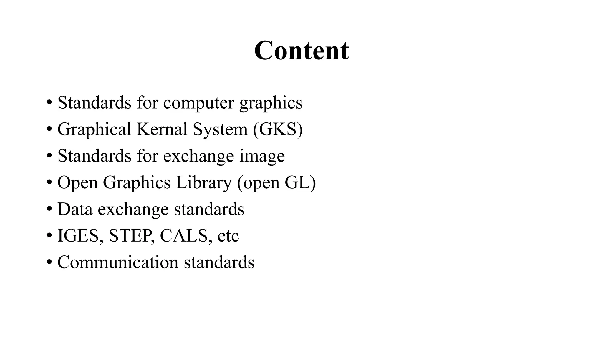 Unit Standards Graphics UNIT III CAD STANDARDS | PPTX