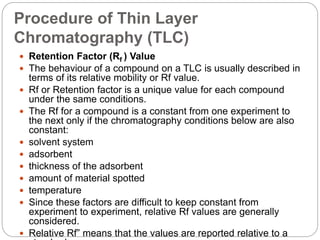 Retention Factor Values UNIT 3_Chromatography and Microscopy_3RD SEMESTER BIOTECH.pptx