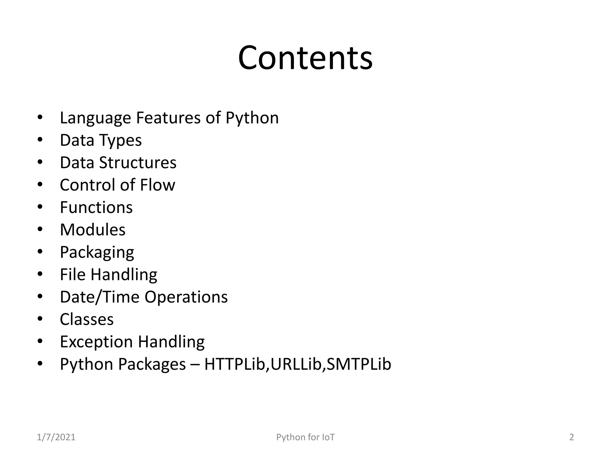Python for IoT | PPT