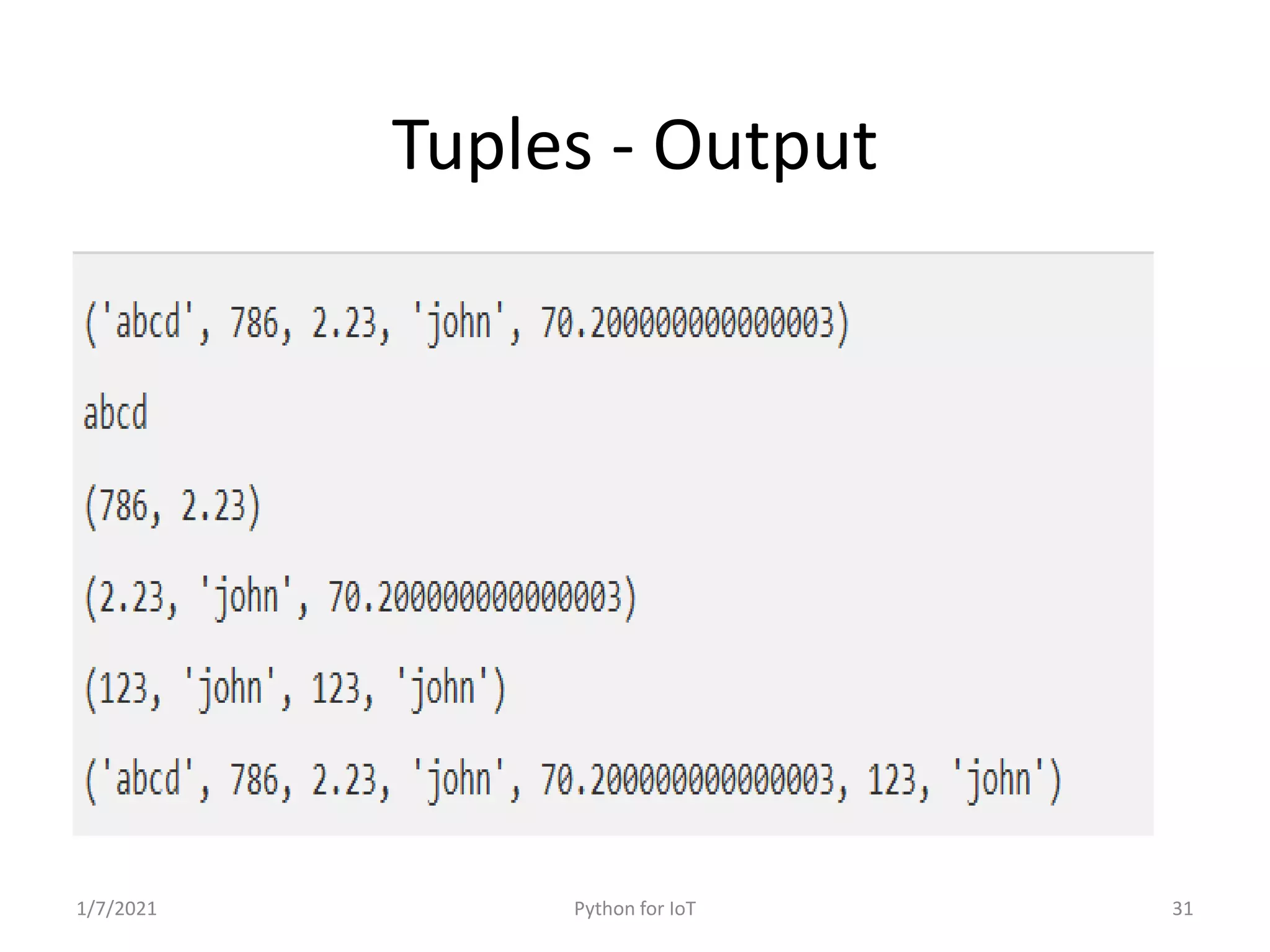 Python for IoT