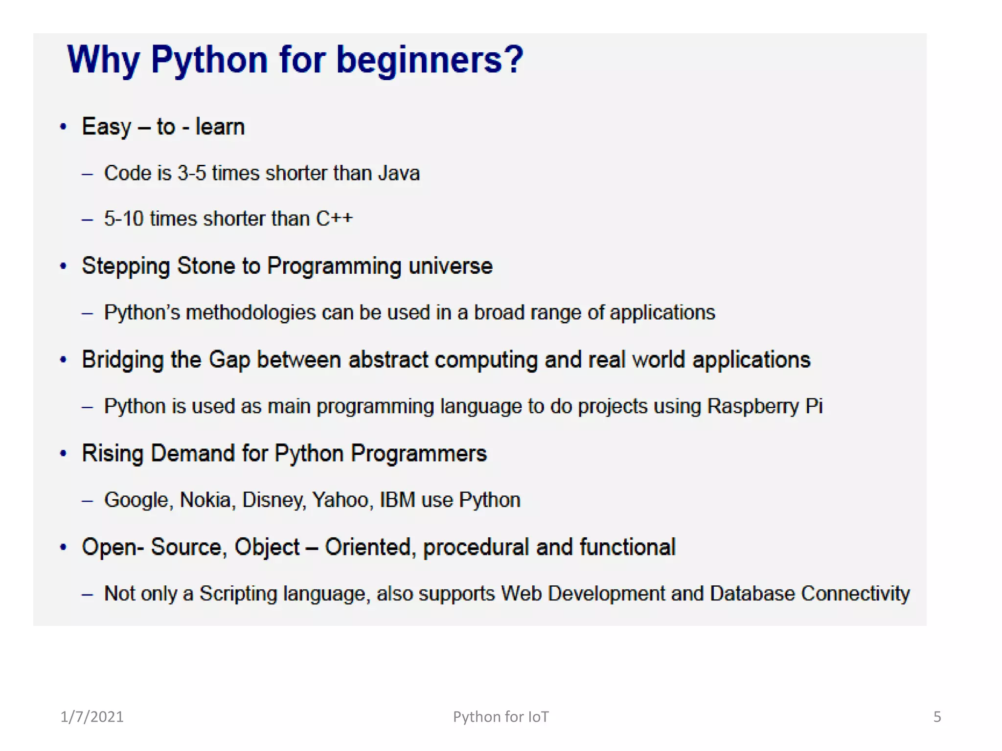 Python for IoT