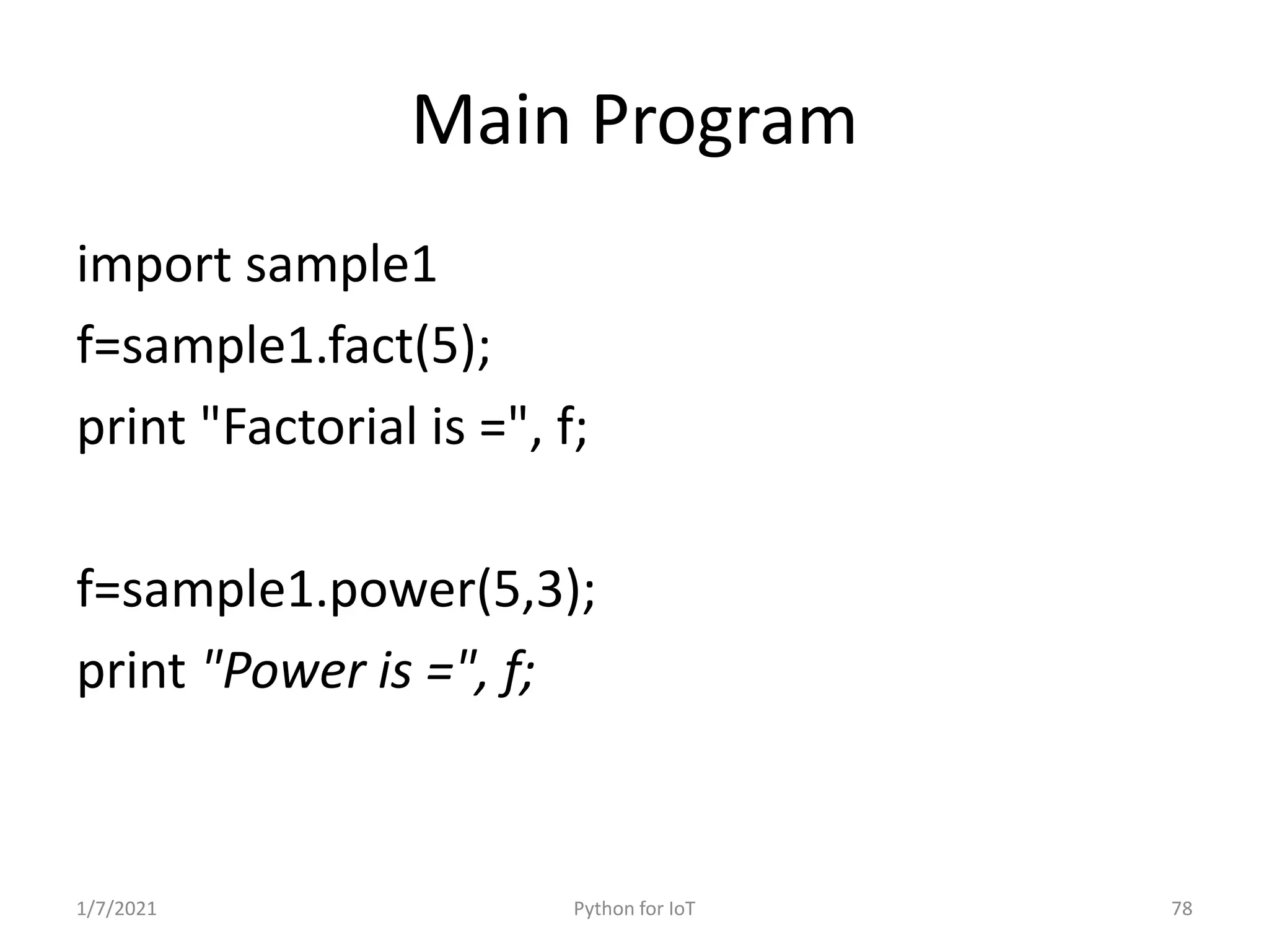 Python for IoT