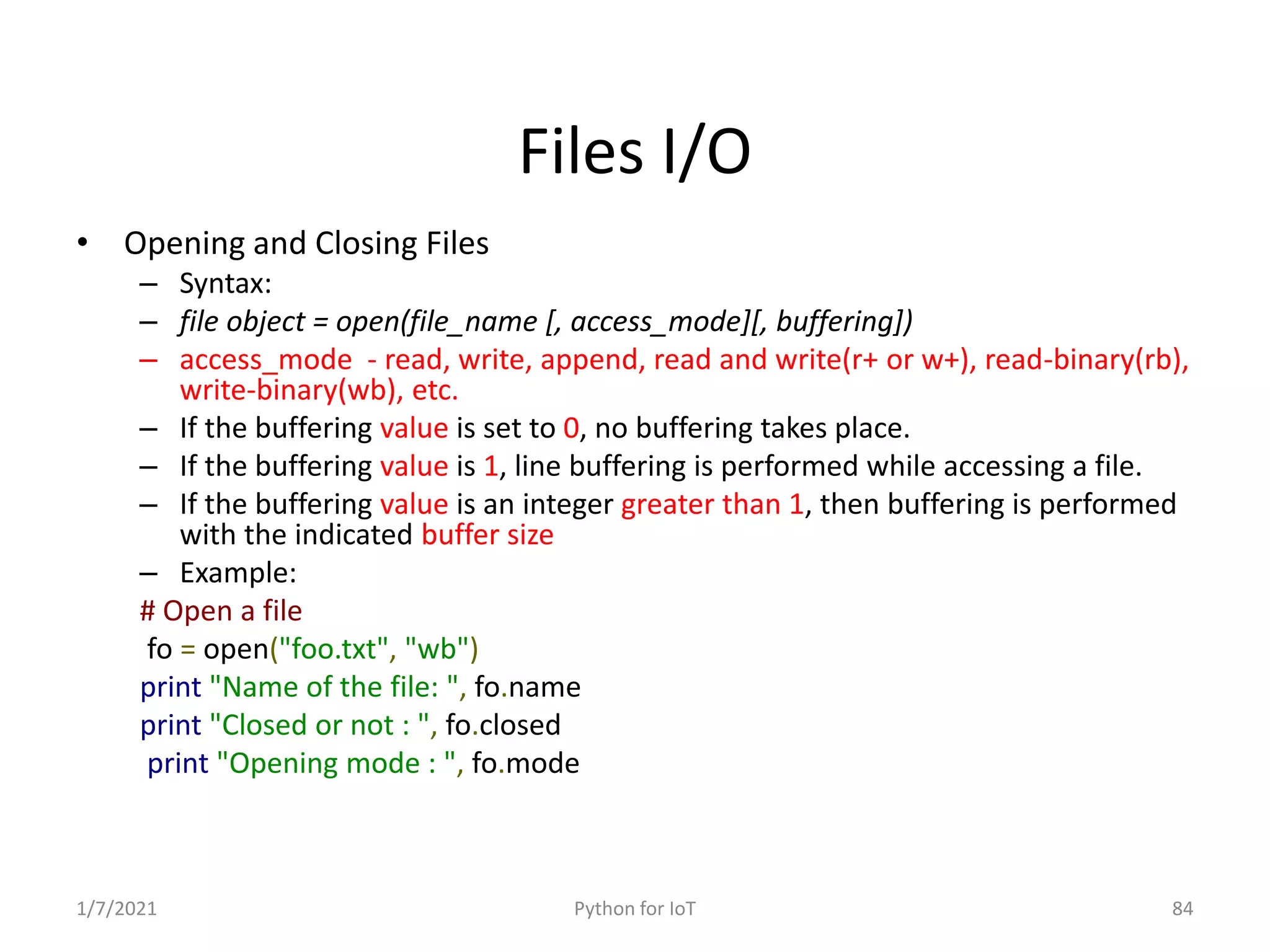 Python for IoT