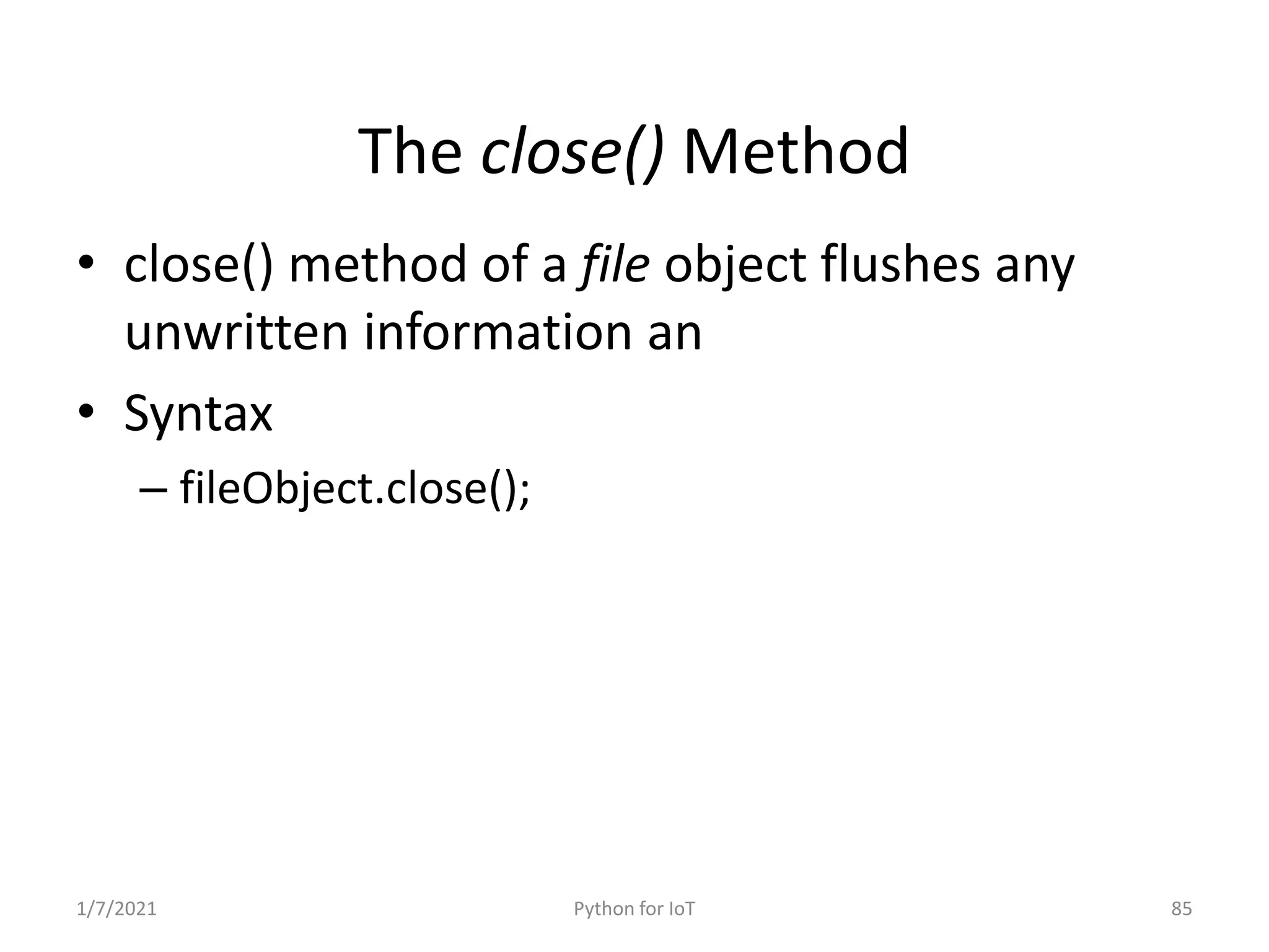 Python for IoT
