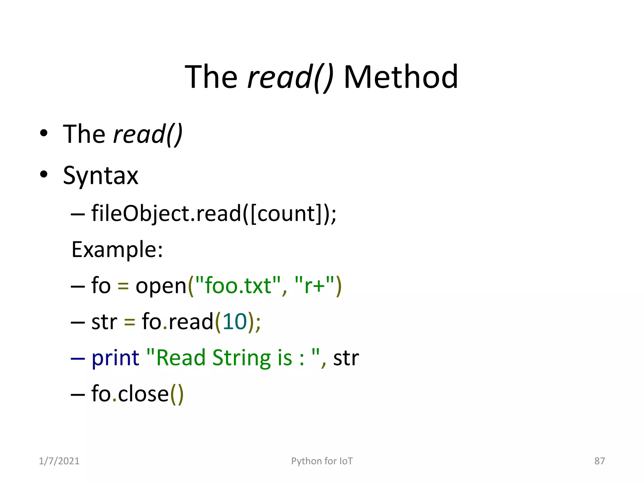Python for IoT
