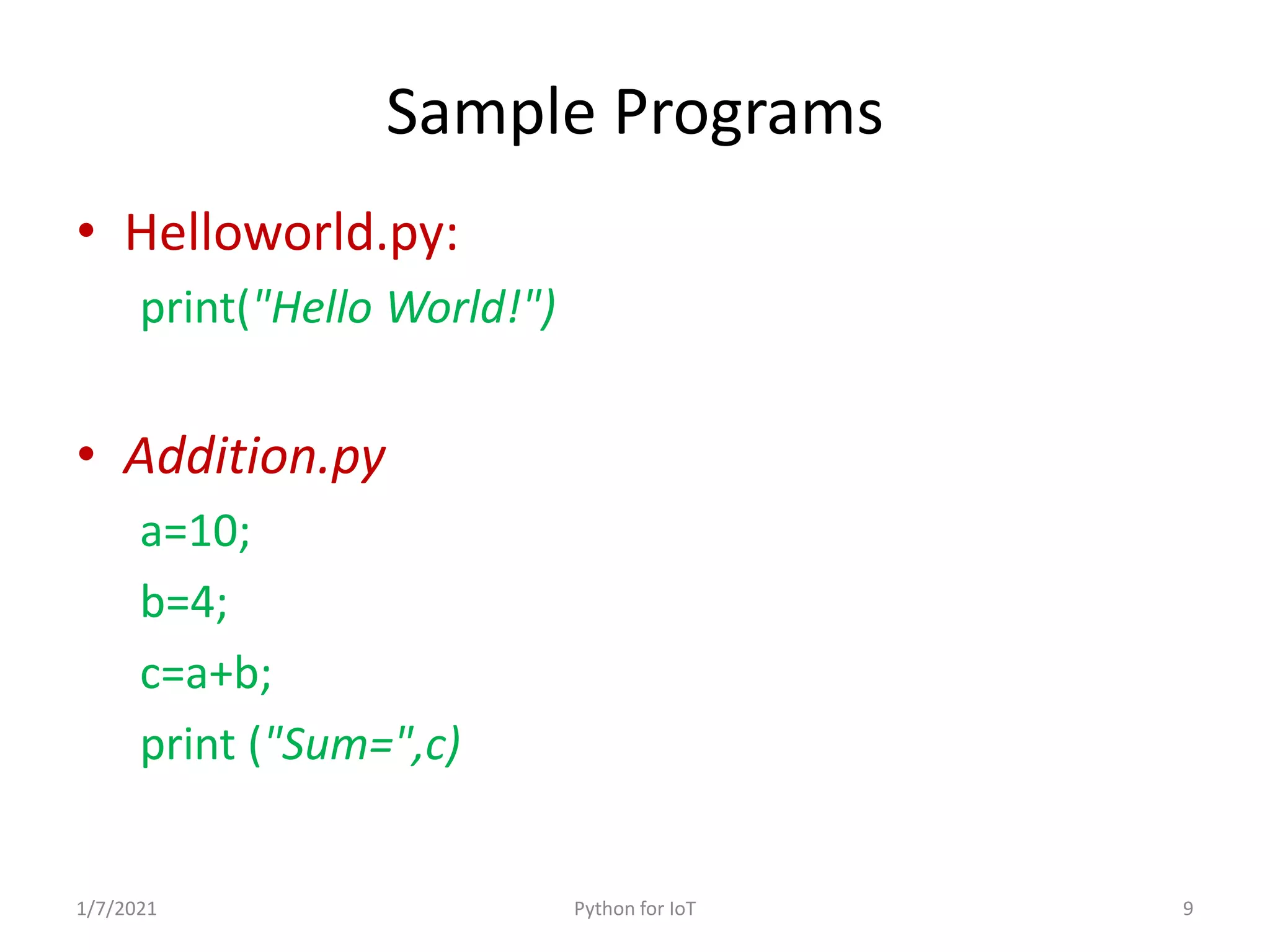Python for IoT