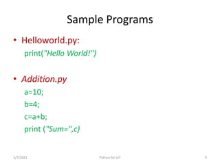 Python for IoT