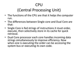 Unit 3 computer system presention | PPTX