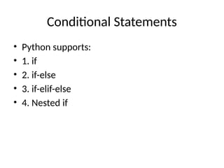 Comprehensive Guide to Python Control Flow, Functions, and Strings | PPTX
