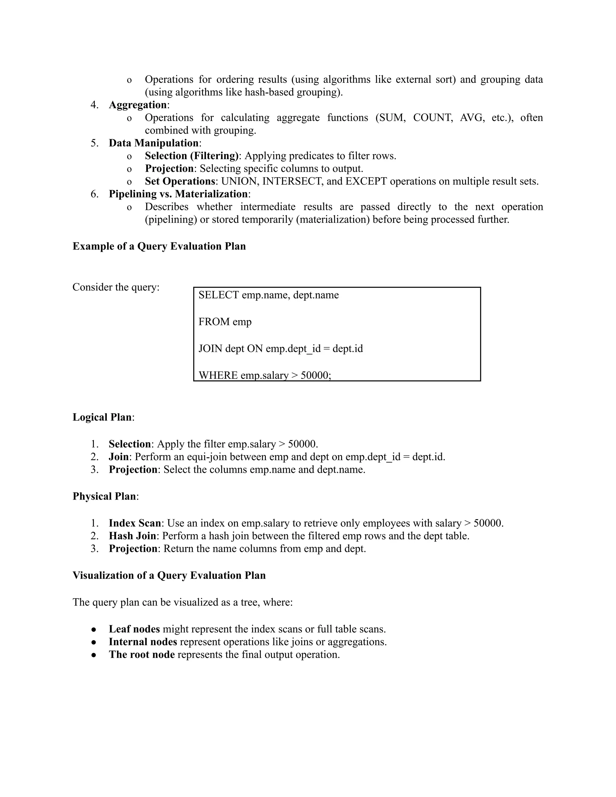 unit 3 DBMS.docx.pdf geometric transformer in query processing | PDF