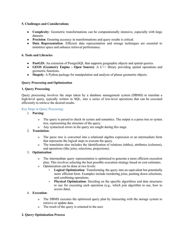 unit 3 DBMS.docx.pdf geometric transformer in query processing | PDF