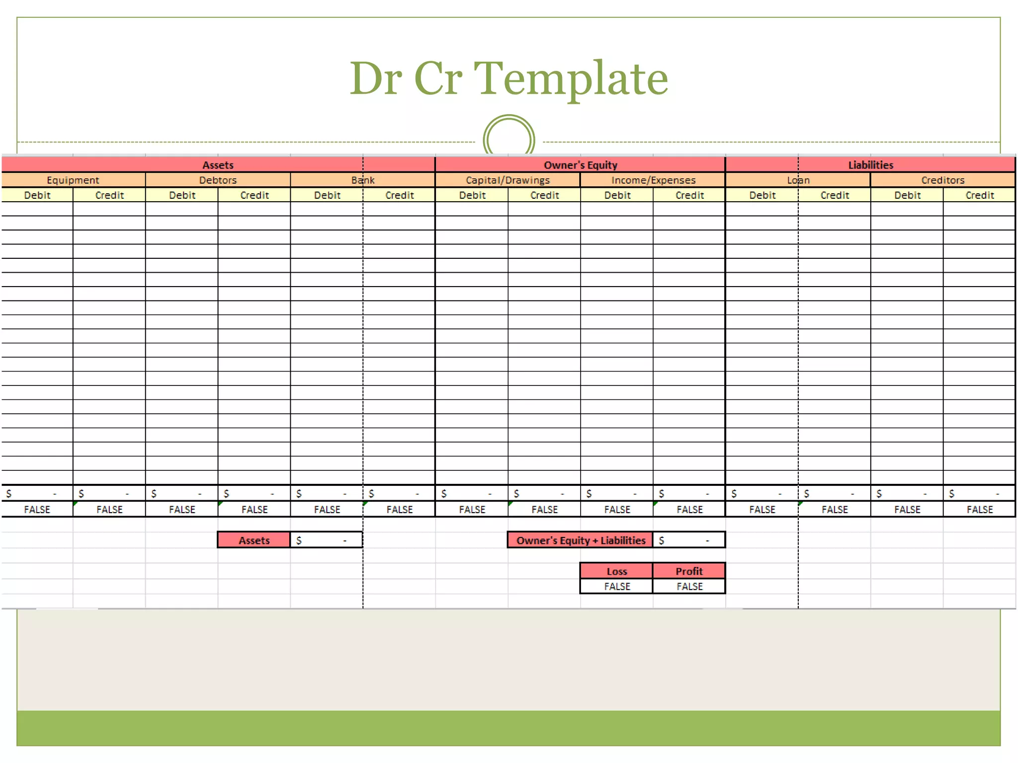 Dr Cr Template 
 