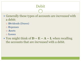 Unit 3 Debits and Credits | PPTX