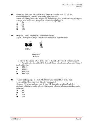 Unit 3 decimals