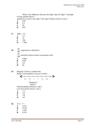 Unit 3 decimals