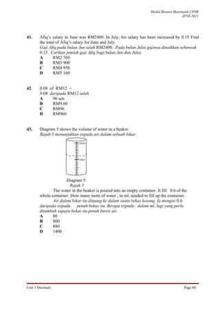 Unit 3 decimals