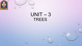 UNIT – 3
TREES
 