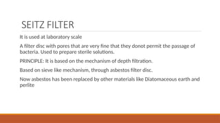 Pharmaceutical Engineering Unit 3 Filtration, classification of filters ...