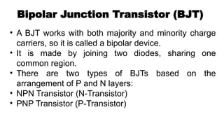 Basic Electronic Engineering Transistor and its types | PPTX