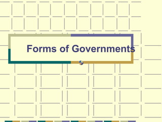 Forms of Governments 