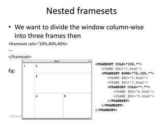 M.FLORENCE DAYANA WEB DESIGN -Unit 3 (frames) | PPT