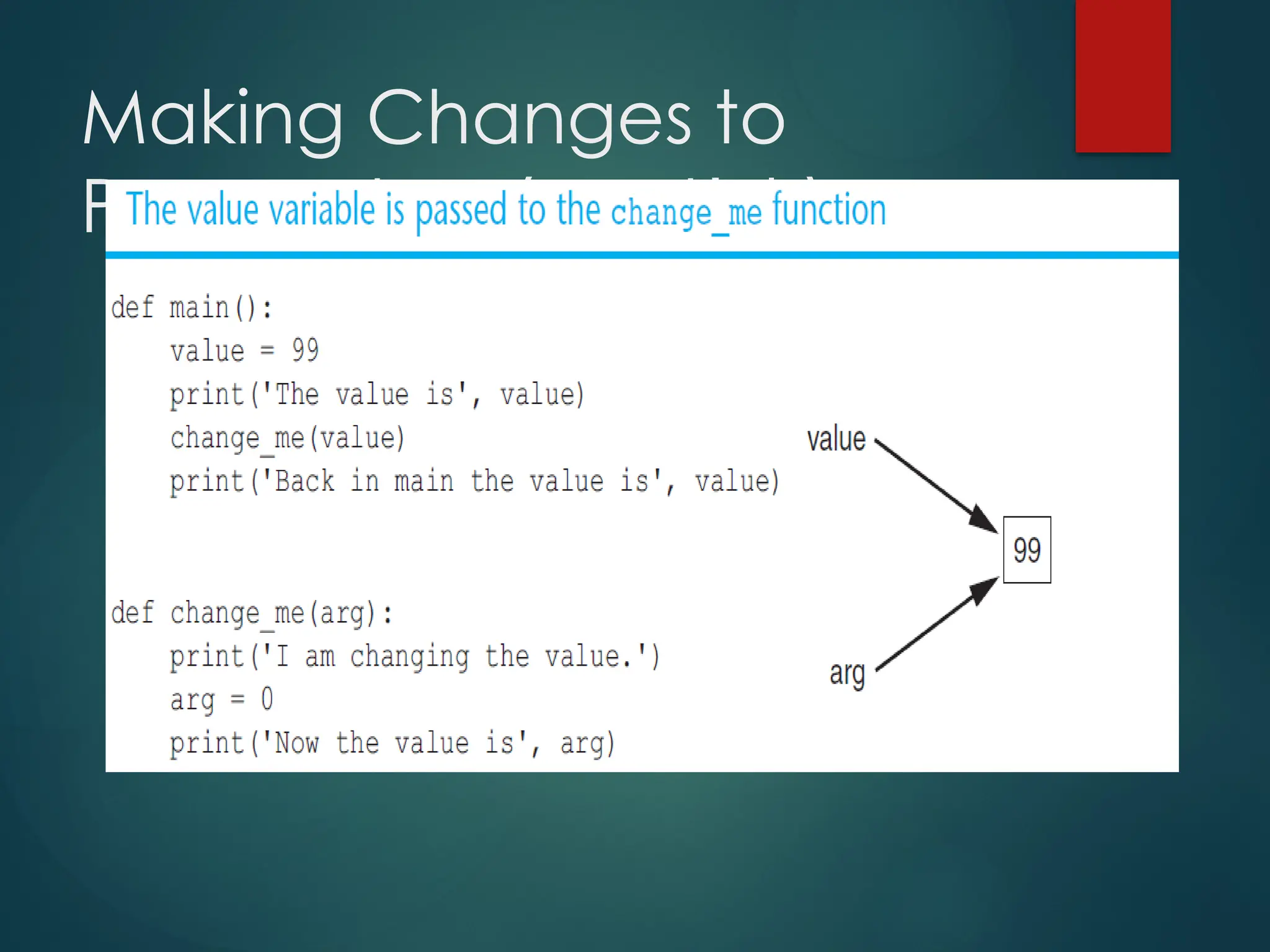 Making Changes to
Parameters (cont’d.)
 