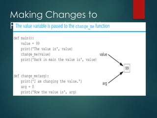 Making Changes to
Parameters (cont’d.)
 