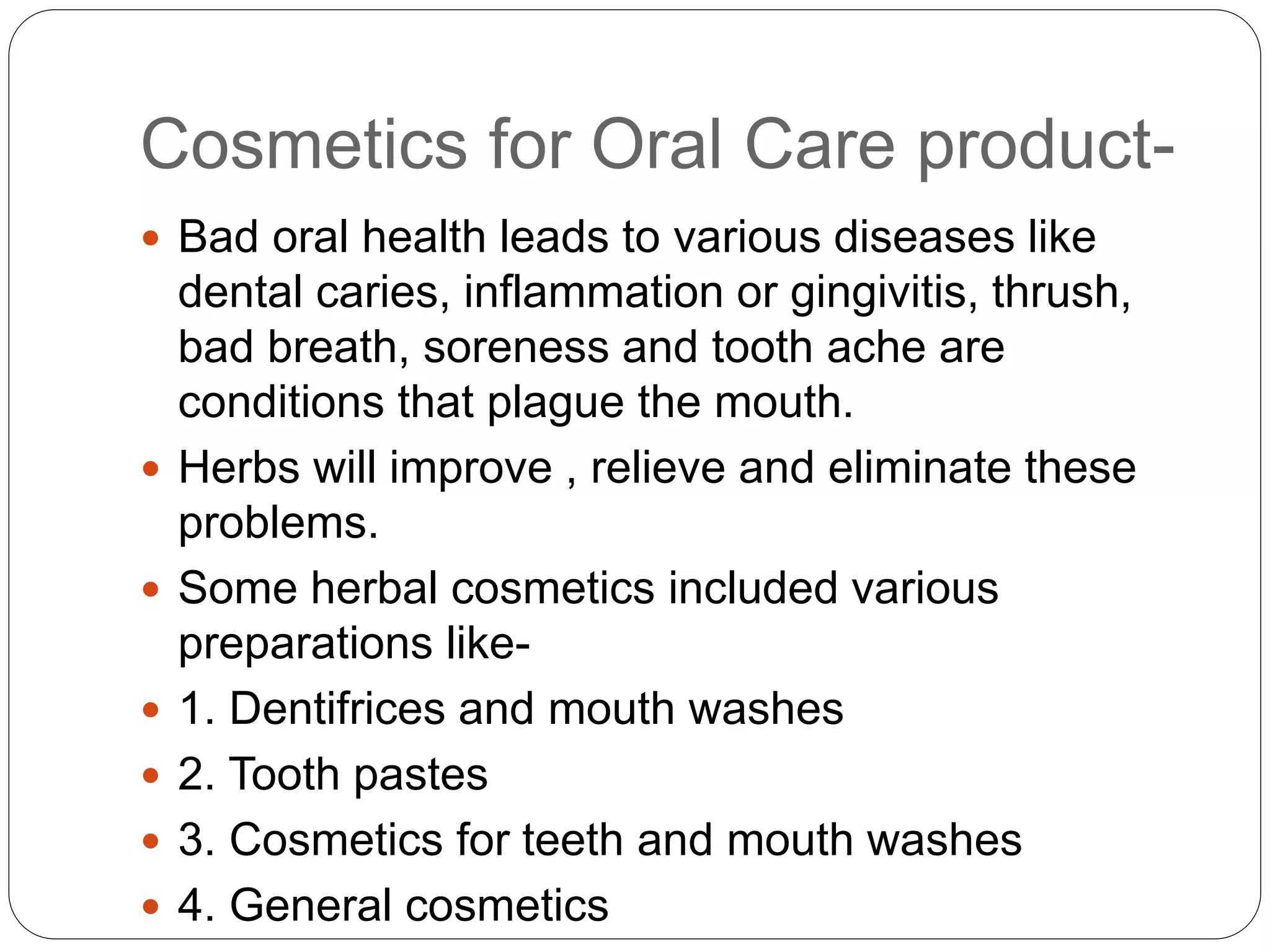 Herbal Cosmetics | PPTX