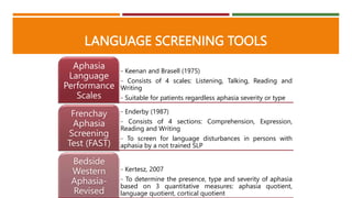 NEUROBEHAVIORAL TESTING ALD MASLP | PPTX