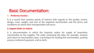 UNIT 3 Import and Export Procedure (401) SPPU Study notes | PPTX