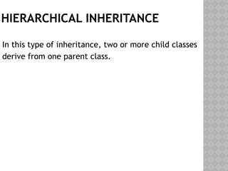 INHERITANCE in Java , Types of Inheritance | PPTX