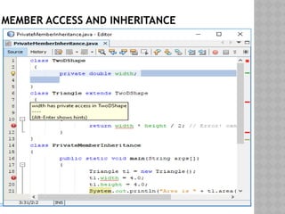 INHERITANCE in Java , Types of Inheritance | PPTX