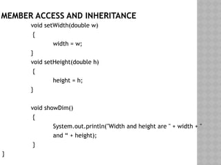 INHERITANCE in Java , Types of Inheritance | PPTX