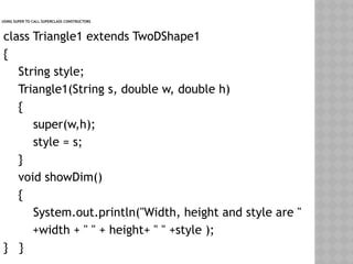 INHERITANCE in Java , Types of Inheritance | PPTX
