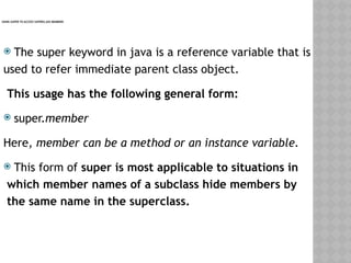 INHERITANCE in Java , Types of Inheritance | PPTX