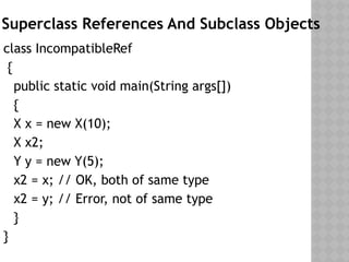 INHERITANCE in Java , Types of Inheritance | PPTX