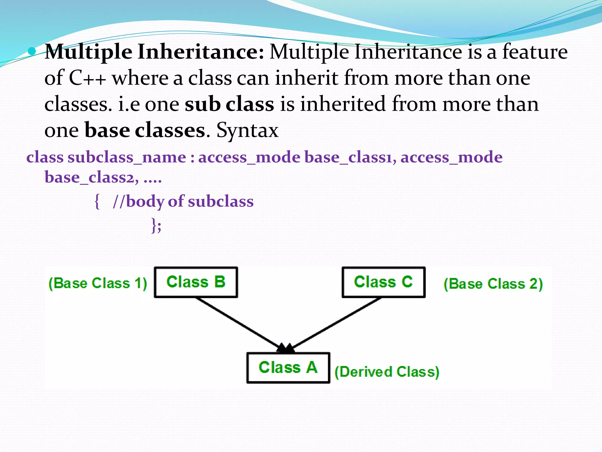 Inheritance in c++ | PPTX