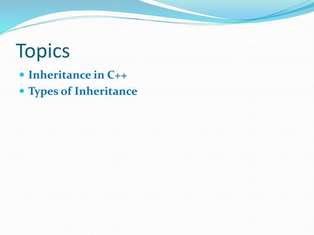 Inheritance in c++ | PPTX | Programming Languages | Computing