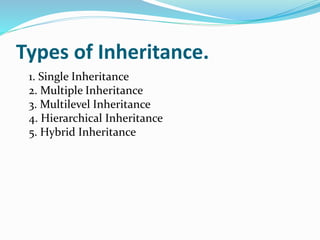 Inheritance in c++ | PPTX
