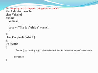 Inheritance in c++ | PPTX