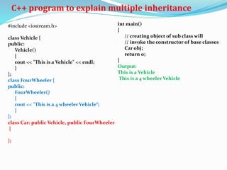 Inheritance in c++ | PPTX | Programming Languages | Computing
