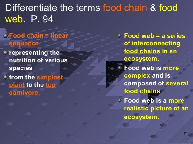 Differentiate Food Chain And Food Web Differentiate Food Chain And Food Web