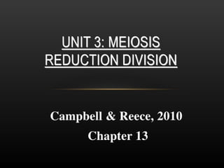 Unit 3 meiosis