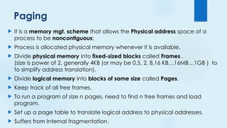 Page In Memory Comprehensive Overview of Memory Management Techniques in Computer ...